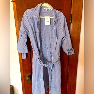 Xl blue pinstripe dress/tunic button down